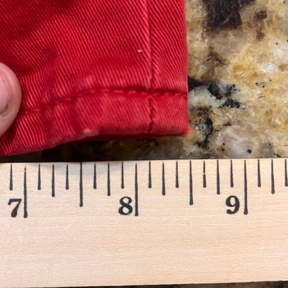 Polo Ralph Lauren Jeans Mens 36x34 Red Cotton Slim Straight Fit Denim Pony - Picture 5 of 7